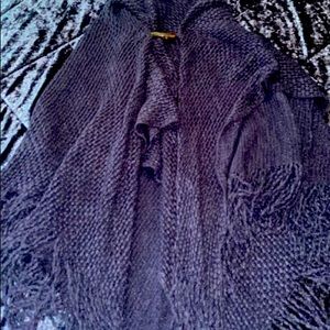 Women’s Rich blue poncho